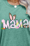 Easter MAMA Graphic Round Neck T-Shirt - Trendsi