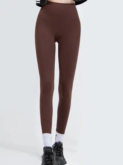 Wide Waistband Sports Leggings - Trendsi - Flyclothing LLC