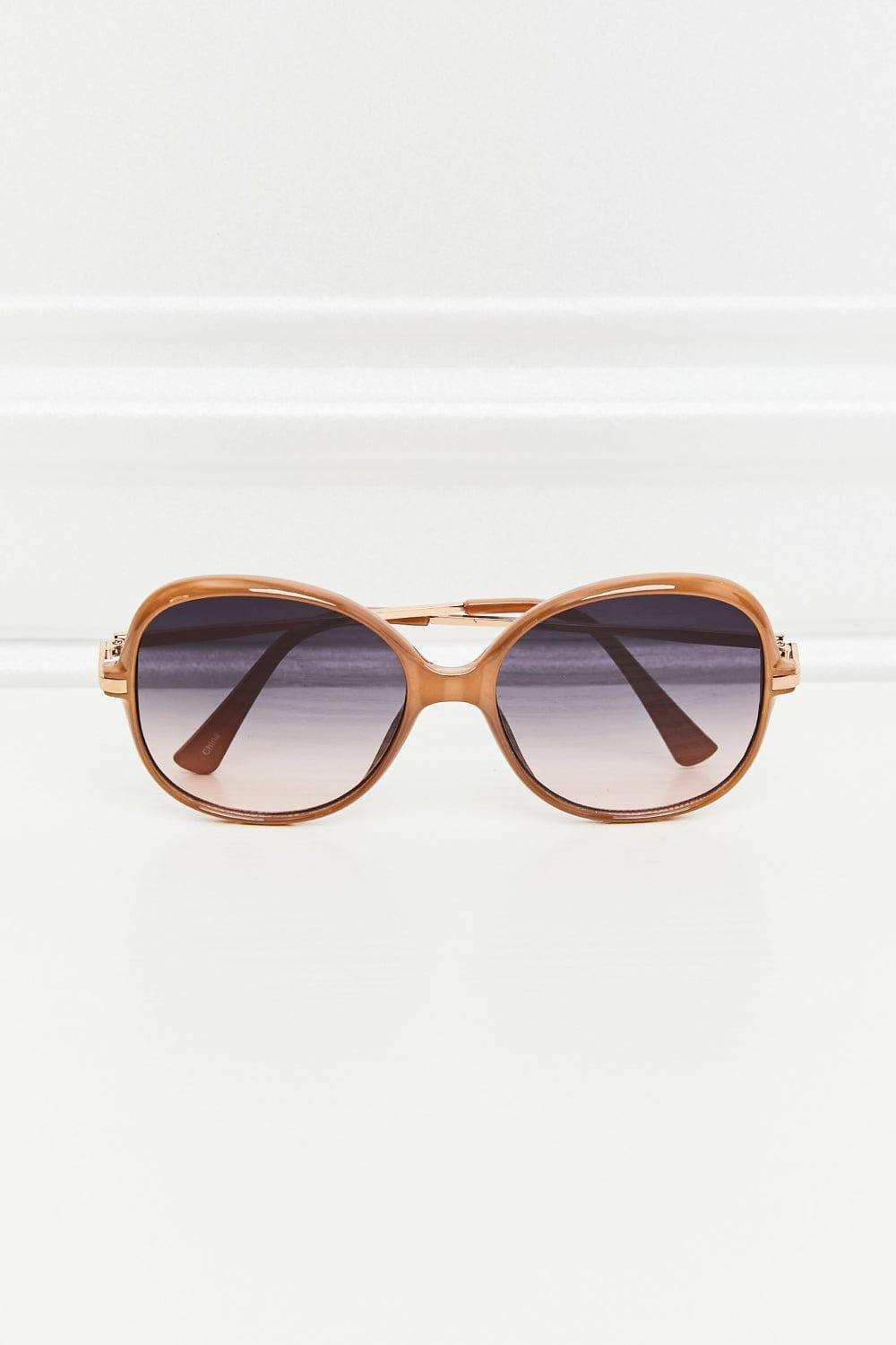 Metal-Plastic Hybrid Full Rim Sunglasses - Trendsi - Flyclothing LLC