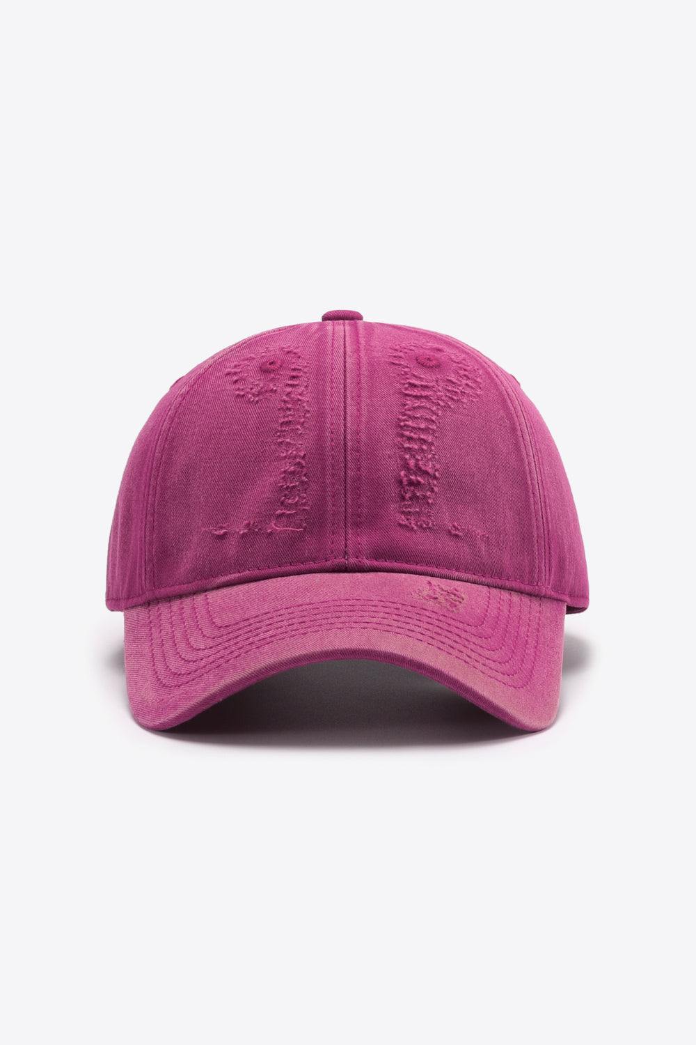 Distressed Adjustable Baseball Cap - Flyclothing LLC