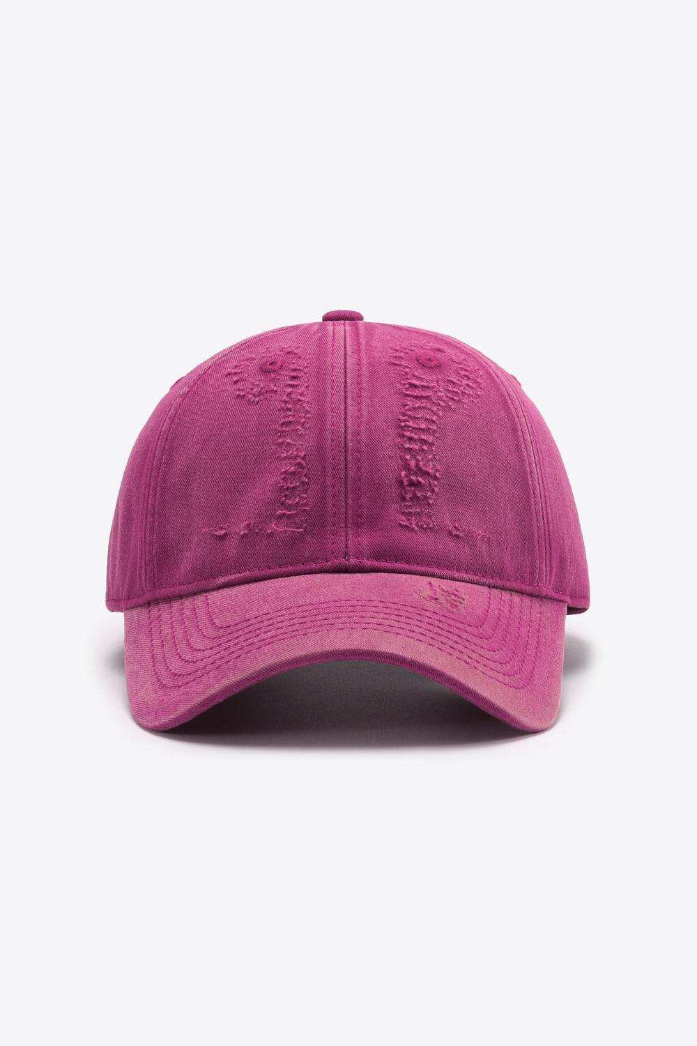 Distressed Adjustable Baseball Cap - Trendsi - Flyclothing LLC