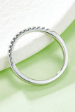 Moissanite Platinum-Plated Half-Eternity Ring - Trendsi