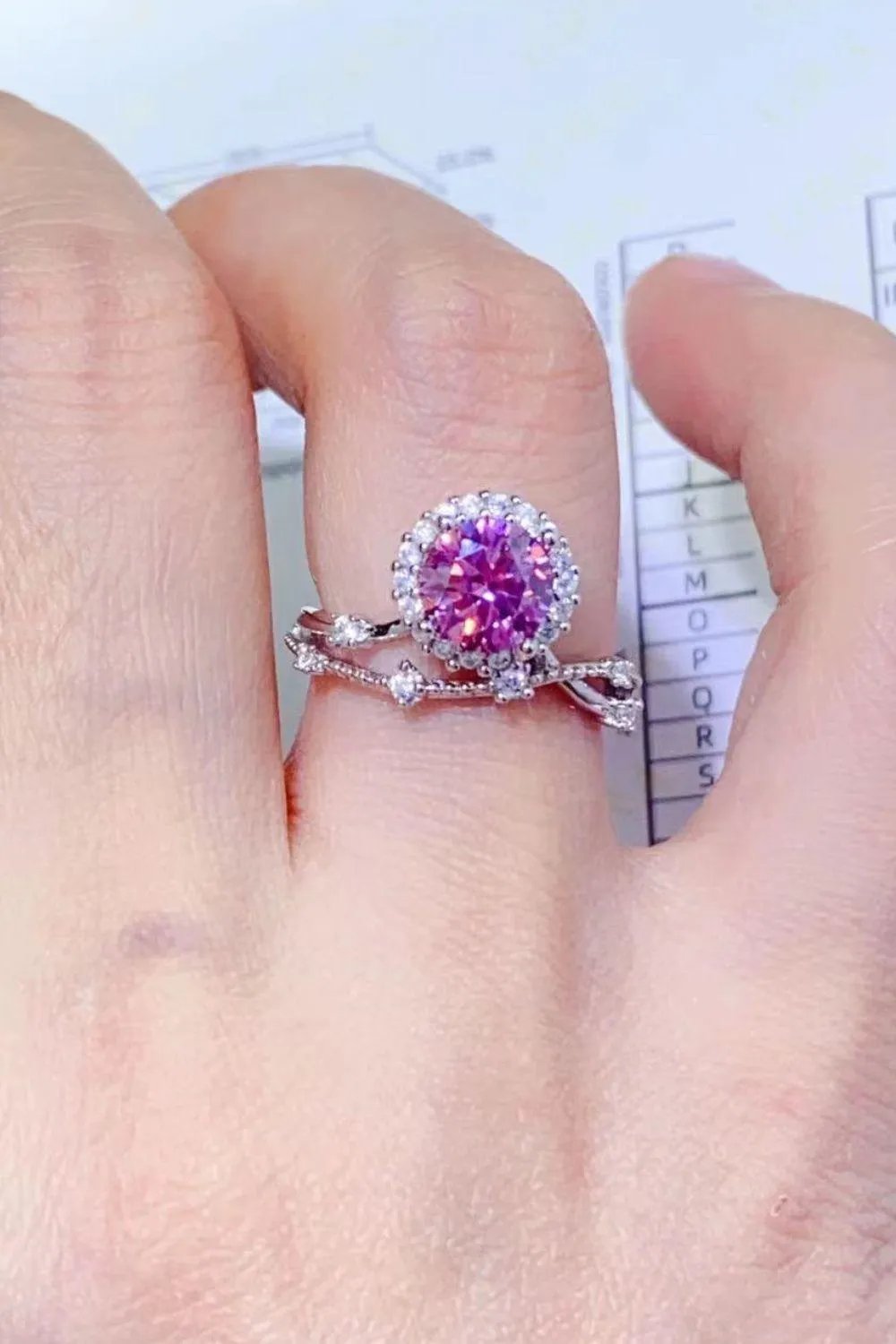1 Carat Moissanite 925 Sterling Silver Ring - Trendsi