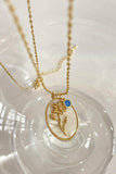 Flower Shell Pendant Copper Necklace - Trendsi - Flyclothing LLC