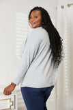 Double Take Seam Detail Round Neck Long Sleeve Top - Trendsi - Flyclothing LLC