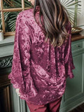 Round Neck Flounce Sleeve T-Shirt - Trendsi - Flyclothing LLC