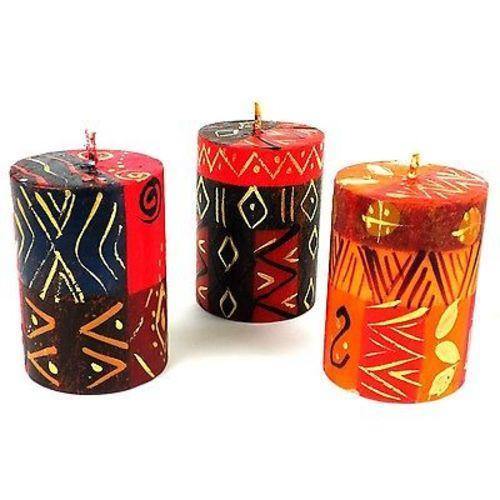 Set of Three Boxed Hand-Painted Candles - Bongazi Design - Nobunto - Flyclothing LLC