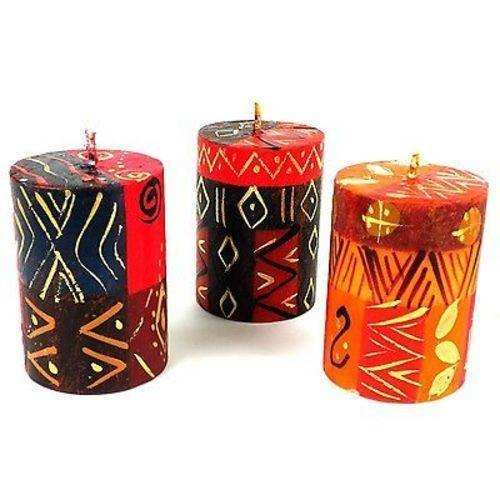 Set of Three Boxed Hand-Painted Candles - Bongazi Design - Nobunto - Nobunto - Flyclothing LLC