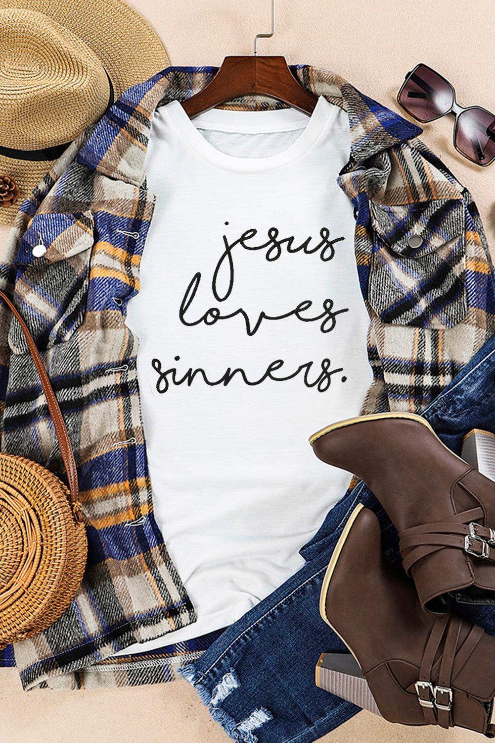 Letter Graphic Round Neck Short Sleeve T-Shirt - Trendsi - Flyclothing LLC