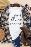 Letter Graphic Round Neck Short Sleeve T-Shirt - Trendsi