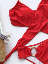 Halter Neck Two-Piece Bikini Set - Trendsi - Flyclothing LLC