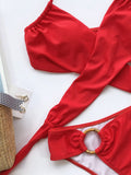 Halter Neck Two-Piece Bikini Set - Trendsi