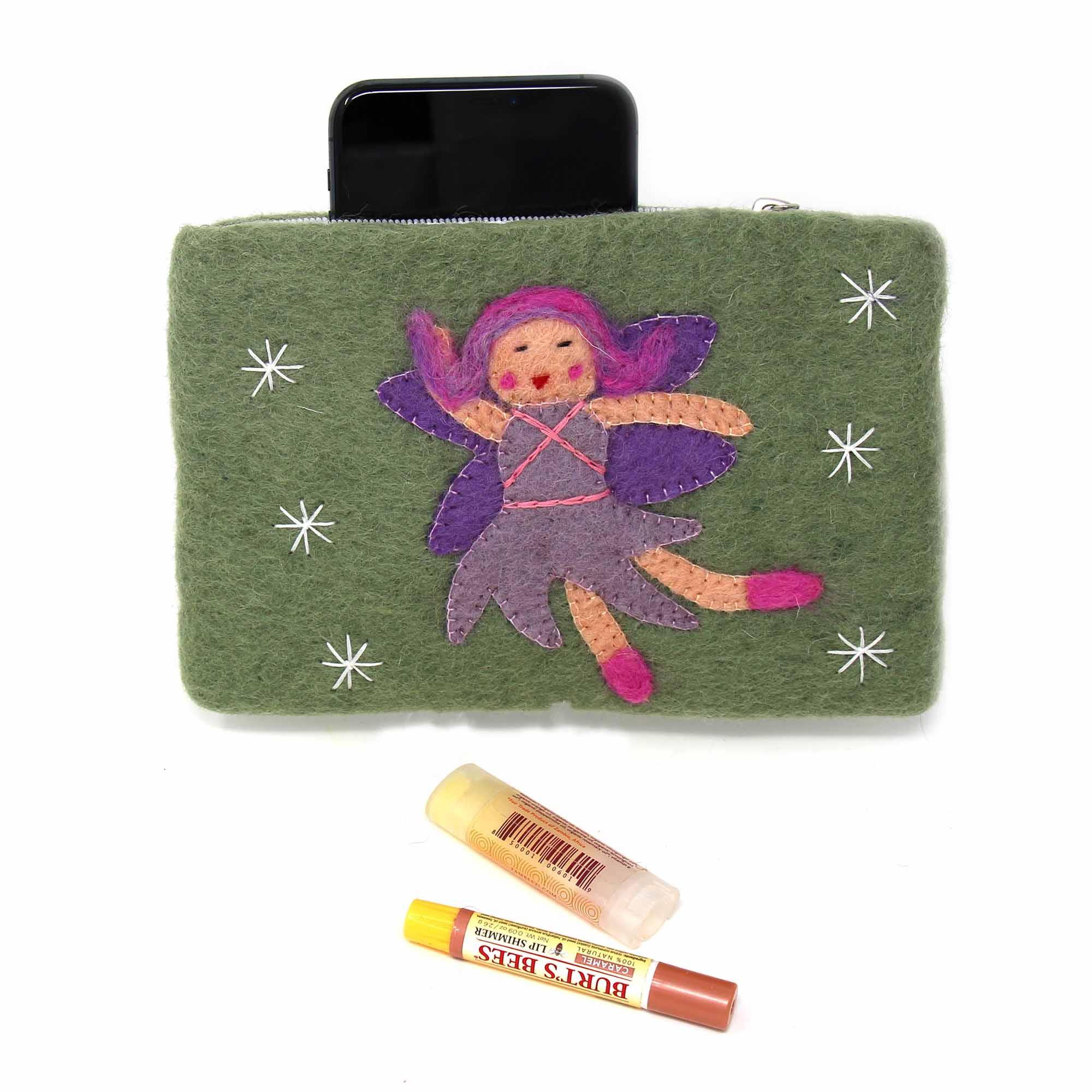 Hand Crafted Felt Starry Fairy Pouch - Global Groove Direct