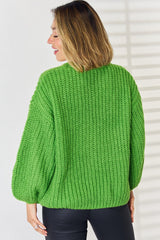 Pocketed Button Up Dropped Shoulder Cardigan - Trendsi