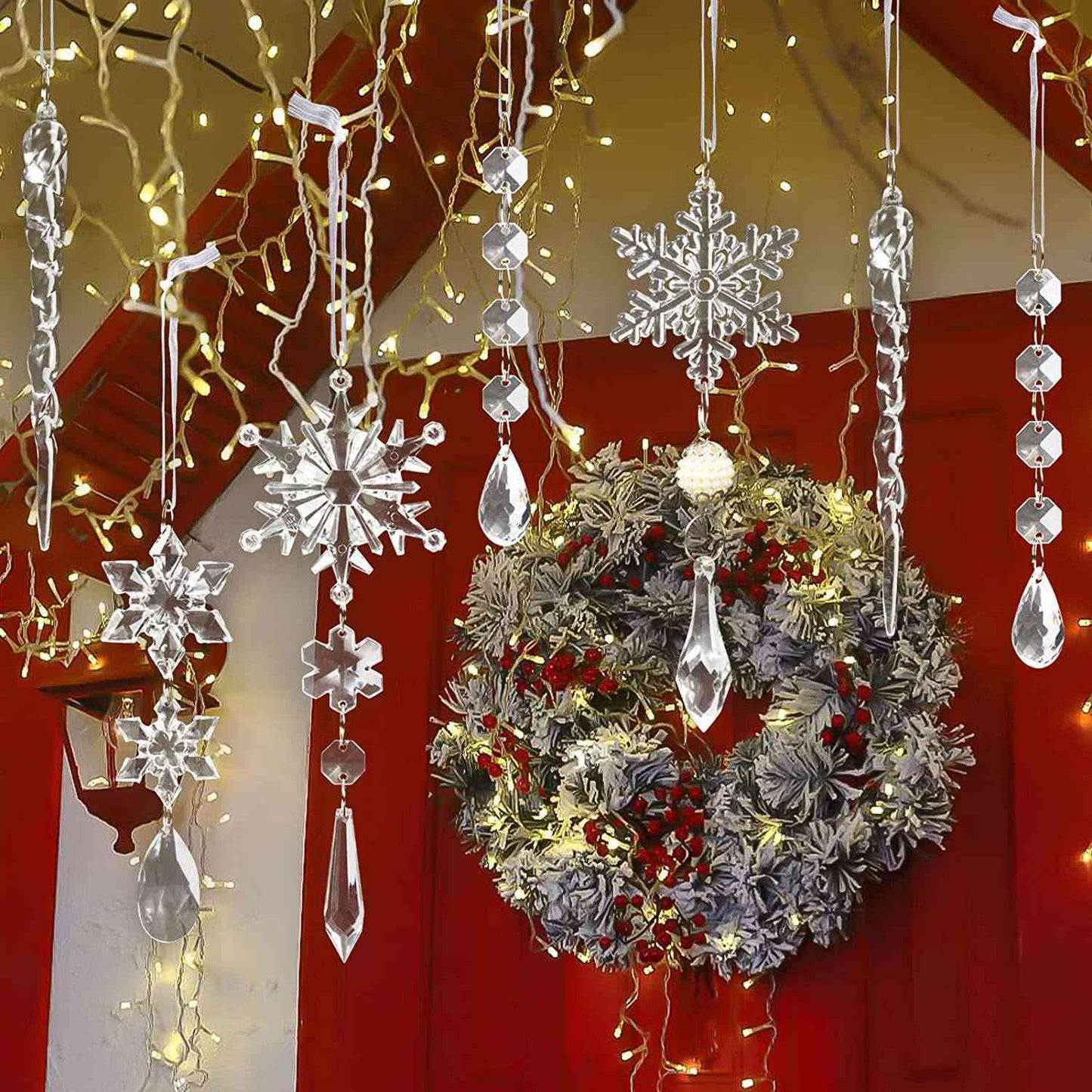 10-Piece Acrylic Icicle Ornaments - Trendsi - Flyclothing LLC