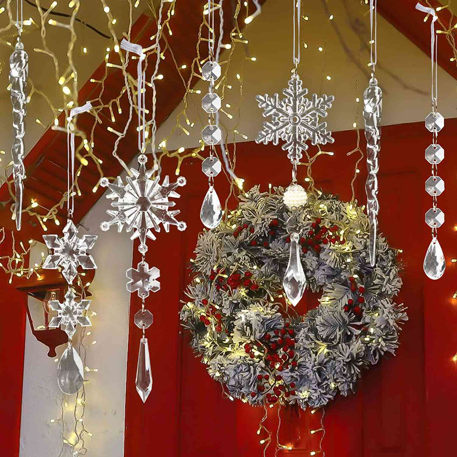 10-Piece Acrylic Icicle Ornaments - Trendsi - Flyclothing LLC