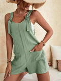 Full Size Scoop Neck Romper with Pockets - Trendsi - Flyclothing LLC