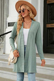 Open Front Long Sleeve Cardigan - Trendsi - Flyclothing LLC