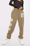 Simply Love Simply Love Full Size Drawstring Flower & Skull Graphic Long Sweatpants - Trendsi