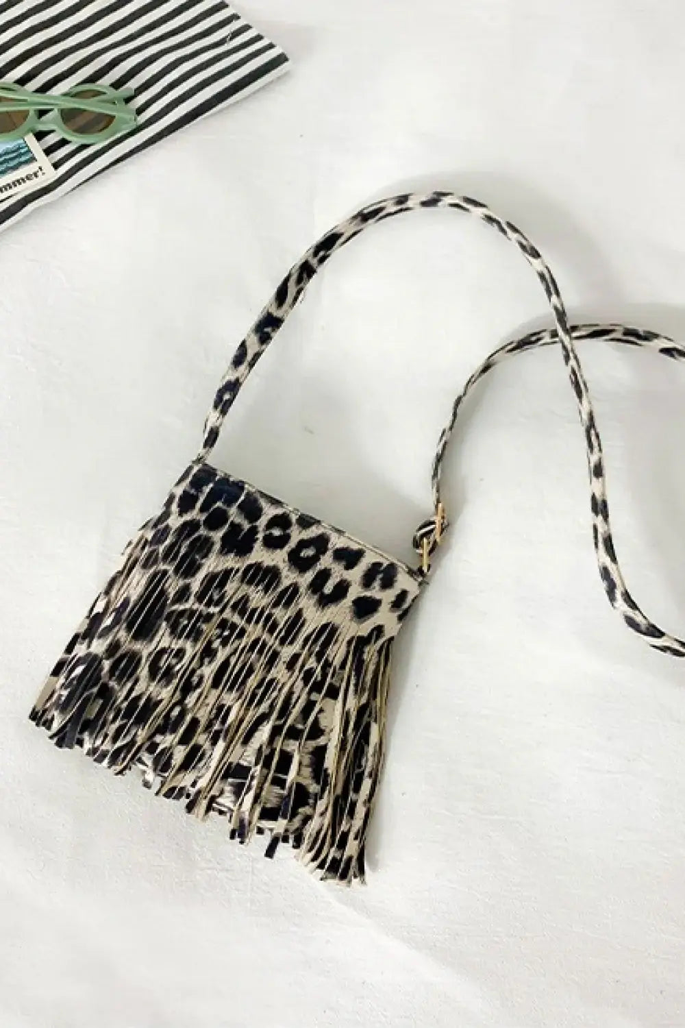 PU Leather Crossbody Bag with Fringe - Trendsi - Flyclothing LLC