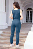 Drawstring Round Neck Sleeveless Jumpsuit - Trendsi - Flyclothing LLC