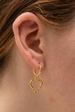 Heart Stainless Steel Drop Earrings - Trendsi