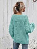 V-Neck Dropped Shoulder Sweater - Trendsi - Flyclothing LLC