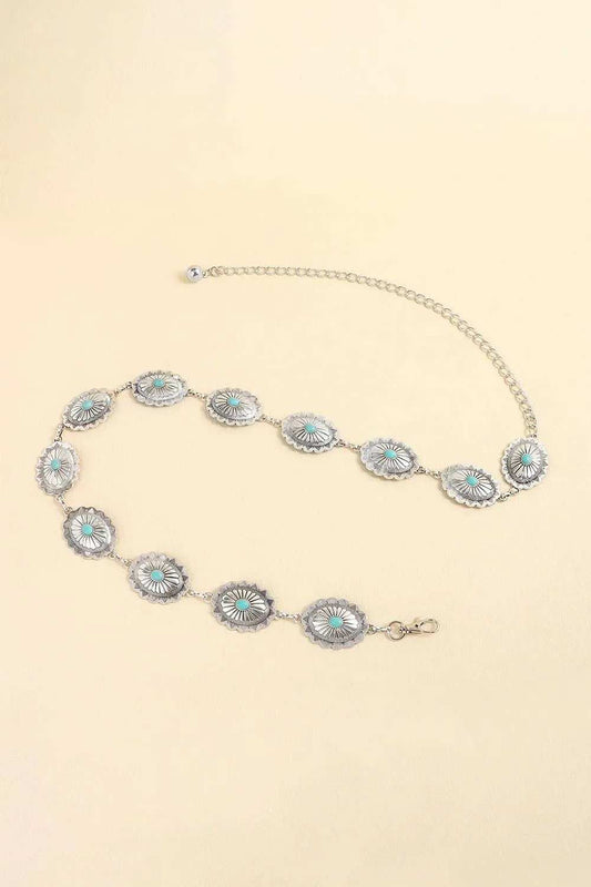 Vintage Turquoise Alloy Belt - Trendsi - Flyclothing LLC