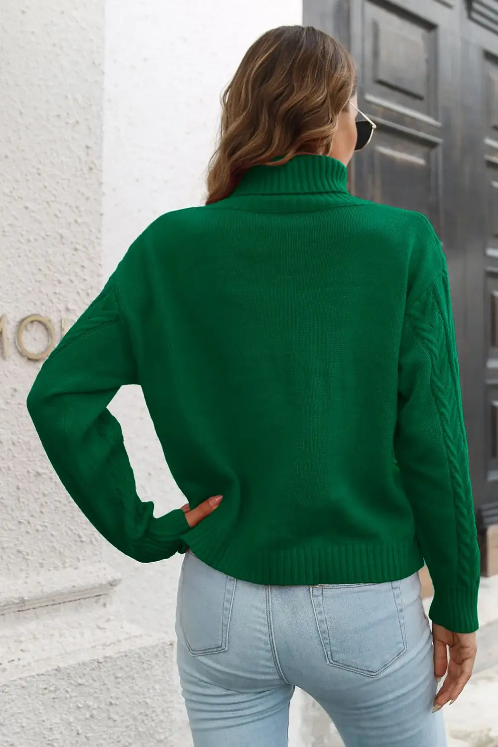 Turtleneck Long Sleeve Sweater - Trendsi - Flyclothing LLC