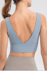 Scoop Neck Wide Strap Active Tank - Trendsi - Flyclothing LLC