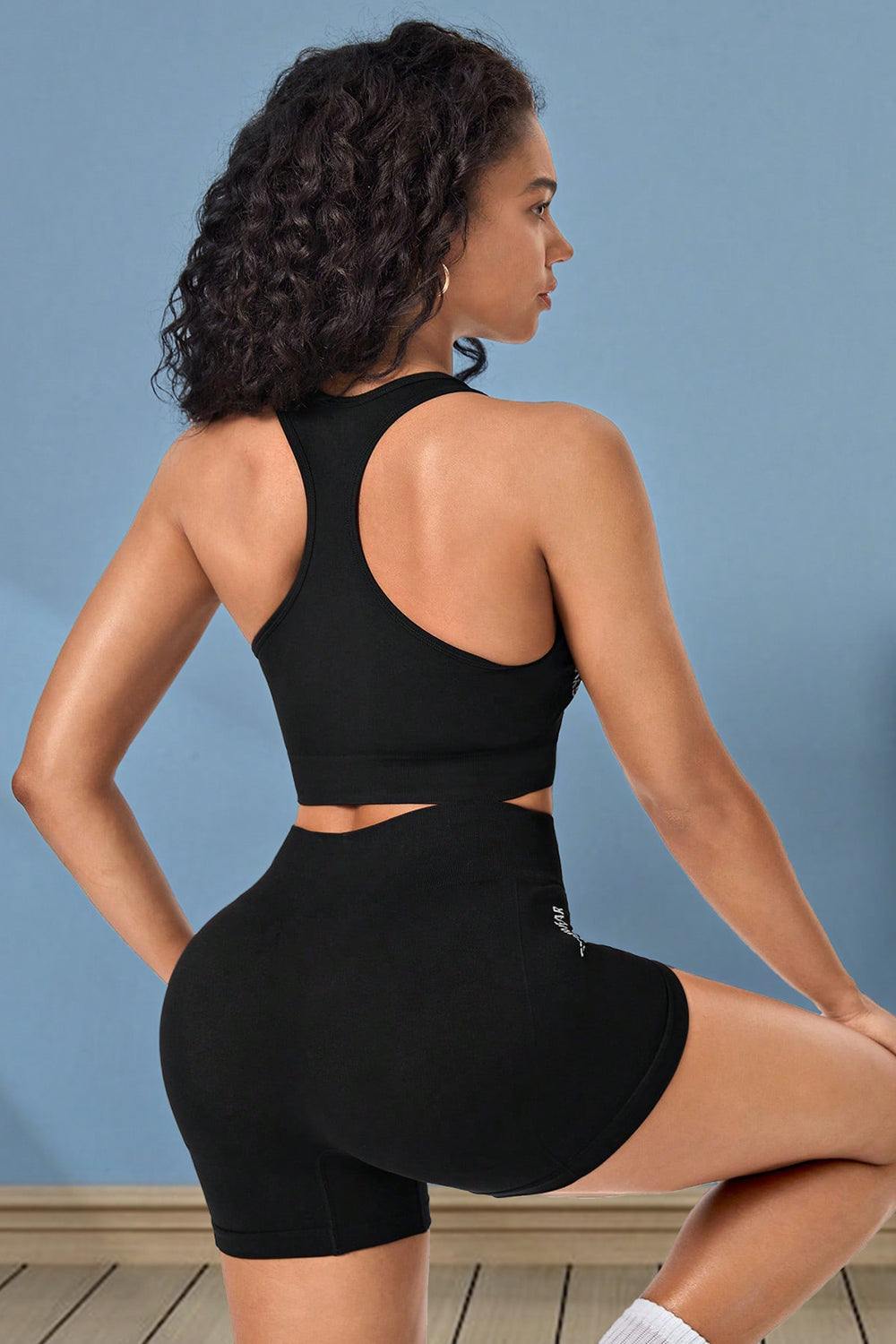 Cropped Sports Tank and Shorts Set - Trendsi