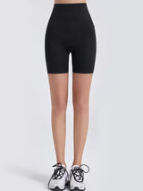 Wide Waistband Sports Shorts - Trendsi - Flyclothing LLC