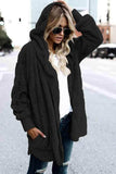 Teddy Hooded Jacket with Pockets - Trendsi - Flyclothing LLC