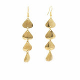 Geometric Tiered Brass Drop Earrings - Asha Handicrafts