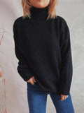 Turtleneck Long Sleeve Sweater - Trendsi - Flyclothing LLC