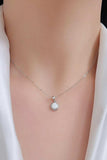 Opal Round Pendant Chain Necklace - Trendsi - Flyclothing LLC