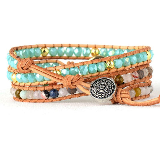 Opal Beaded Layered Bracelet - Trendsi