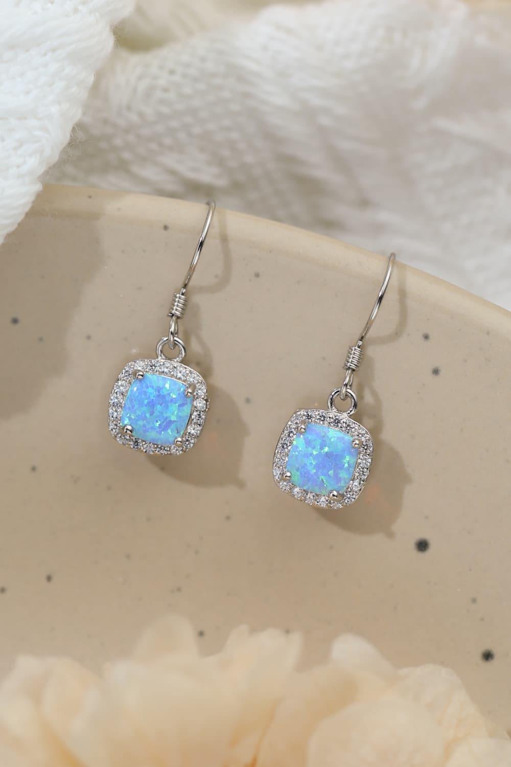 Opal Square Drop Earrings - Trendsi