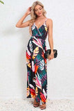 Printed Surplice Maxi Cami Dress - Trendsi - Flyclothing LLC