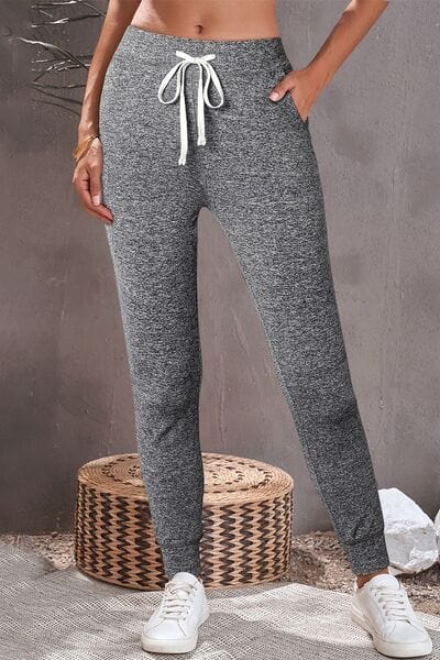 Drawstring Joggers with Pockets - Trendsi