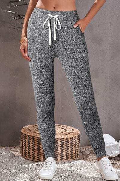 Drawstring Joggers with Pockets - Trendsi - Flyclothing LLC