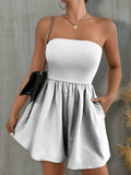 Pocketed Tube Wide Leg Romper - Trendsi - Flyclothing LLC