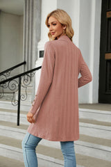 Long Sleeve Open Front Cardigan - Trendsi