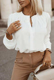 Button Up Round Neck Long Sleeve Shirt - Trendsi - Flyclothing LLC