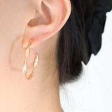 Titanium Steel C-Hoop Earrings - Trendsi - Flyclothing LLC