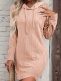 Drawstring Hooded Sweater Dress - Trendsi - Flyclothing LLC