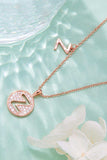 Moissanite U to Z Pendant Necklace - Trendsi - Flyclothing LLC