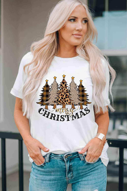 MERRY CHRISTMAS Graphic T-Shirt - Trendsi - Flyclothing LLC