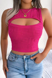 Cutout Sleeveless Knit Top - Trendsi