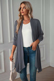 Open Front Long Sleeve Cardigan - Trendsi - Flyclothing LLC